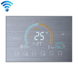 BHT-8000-GALW-SS Brushed Stainless Steel Mirror Control Water Heating Energy-saving and Environmentally-friendly Smart Home Negative Display LCD Screen Round Room Thermostat with WiFi, with WiFi with WiFi