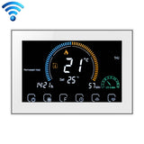 BHT-8000-GCLW Controlling Water/Gas Boiler Heating Energy-saving and Environmentally-friendly Smart Home Negative Display LCD Screen Round Room Thermostat with WiFi, with WiFi Black, with WiFi White with WiFi White White