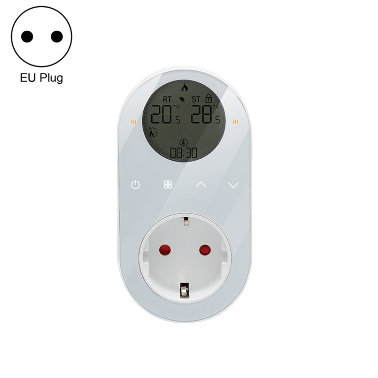 Plug-in LCD Thermostat, EU Plug, With WiFi, Without WiFi With WiFi White