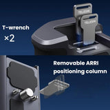 TELESIN Camera Grip Kit For GoPro HERO9 Black / HERO10 Black / HERO11 Black / HERO12 Black / HERO13 Black, Without Camera Cage, With Camera Cage