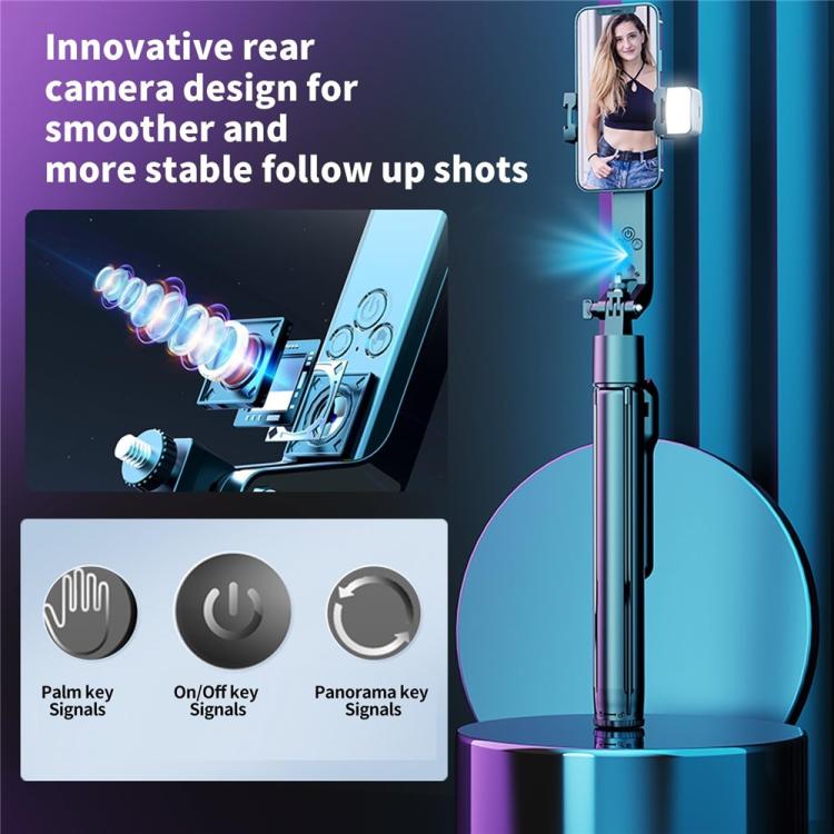 Q530TK Portable Metal Phone Stand Selfie Stick Expandable Auto Face Tracking Tripod, without Fill Light
