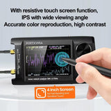 PORTXVNSA VNA-H4 Plus 4 inch IPS Screen Portable Handheld Vector Antenna Analyzer MF HF VHF UHF, Without Memory Card, With 32G Memory Card