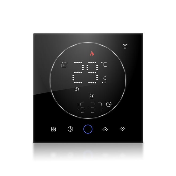 BHT-008GBL 95-240V AC 16A Smart Home Electric Heating LED Thermostat Without WiFi, Without WiFi Without WiFi Black