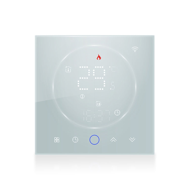 BHT-008GBL 95-240V AC 16A Smart Home Electric Heating LED Thermostat Without WiFi, Without WiFi Without WiFi White
