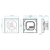 BHT-008GBL 95-240V AC 16A Smart Home Electric Heating LED Thermostat Without WiFi, Without WiFi