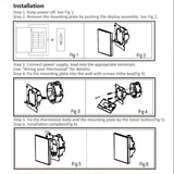 BHT-008GBL 95-240V AC 16A Smart Home Electric Heating LED Thermostat Without WiFi, Without WiFi