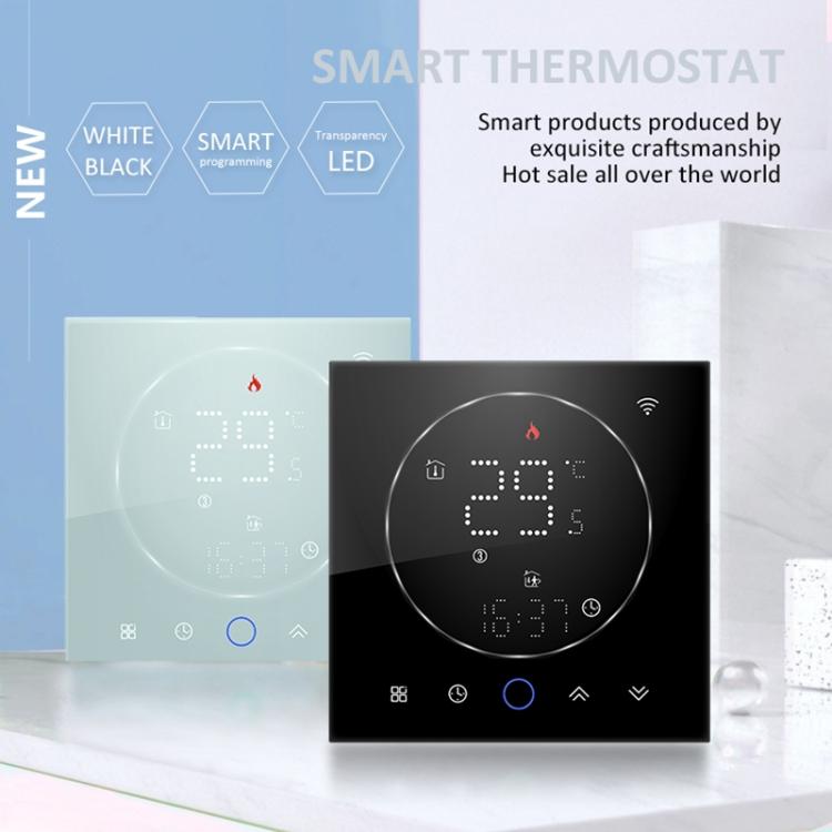 BHT-008GBL 95-240V AC 16A Smart Home Electric Heating LED Thermostat Without WiFi, Without WiFi