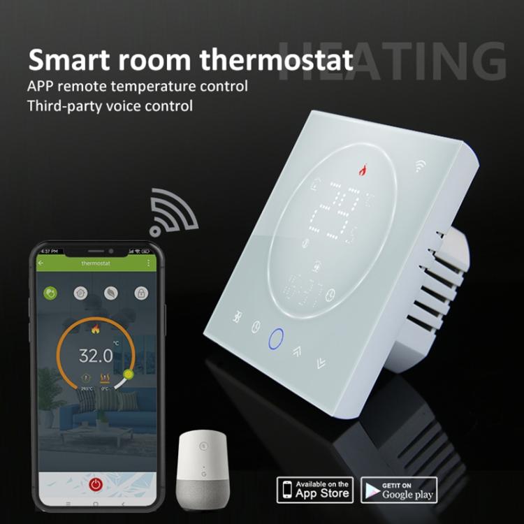 BHT-008GBL 95-240V AC 16A Smart Home Electric Heating LED Thermostat Without WiFi, Without WiFi
