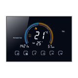BHT-8000-GA Control Water Heating Energy-saving and Environmentally-friendly Smart Home Negative Display LCD Screen Round Room Thermostat without WiFi, without WiFi without WiFi Black