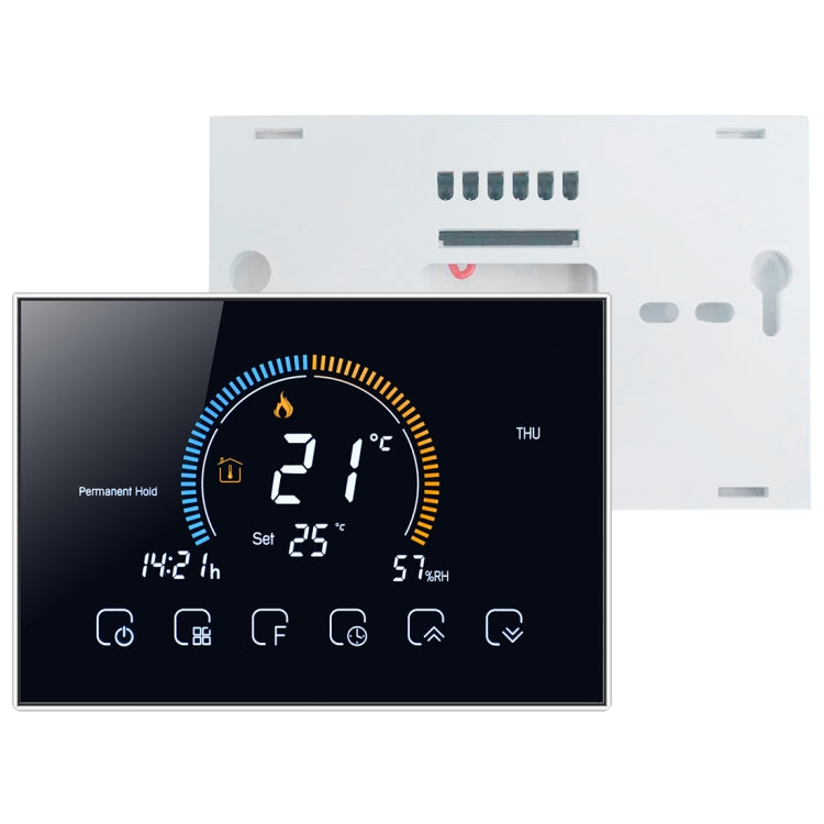 BHT-8000-GA Control Water Heating Energy-saving and Environmentally-friendly Smart Home Negative Display LCD Screen Round Room Thermostat without WiFi, without WiFi