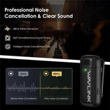WAVLINK WS-WAJ606C1 Lavalier Noise Reduction Wireless Microphone with 8 Pin RX Receiver, WS-WAJ606C1