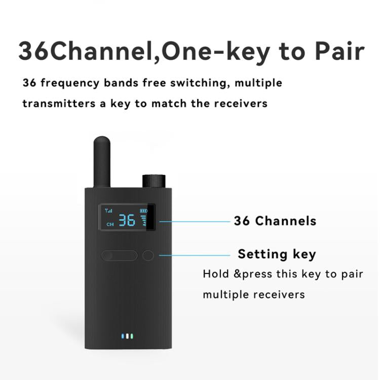 2.4G Wireless Office Conference Tour Guide Explainer One-Way One-To-Many Explainer Microphone, YWI22 Transmitter, YWI22 Receiver