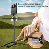 1.7m 14-Inch Suitcase Integrated Design Fill Light Foldable 3500-6000K Full-Screen Live Photography Video Light, YY-3