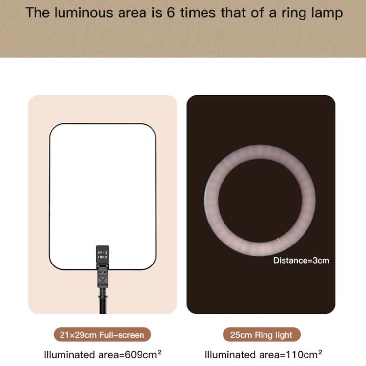 1.7m 14-Inch Suitcase Integrated Design Fill Light Foldable 3500-6000K Full-Screen Live Photography Video Light, YY-3