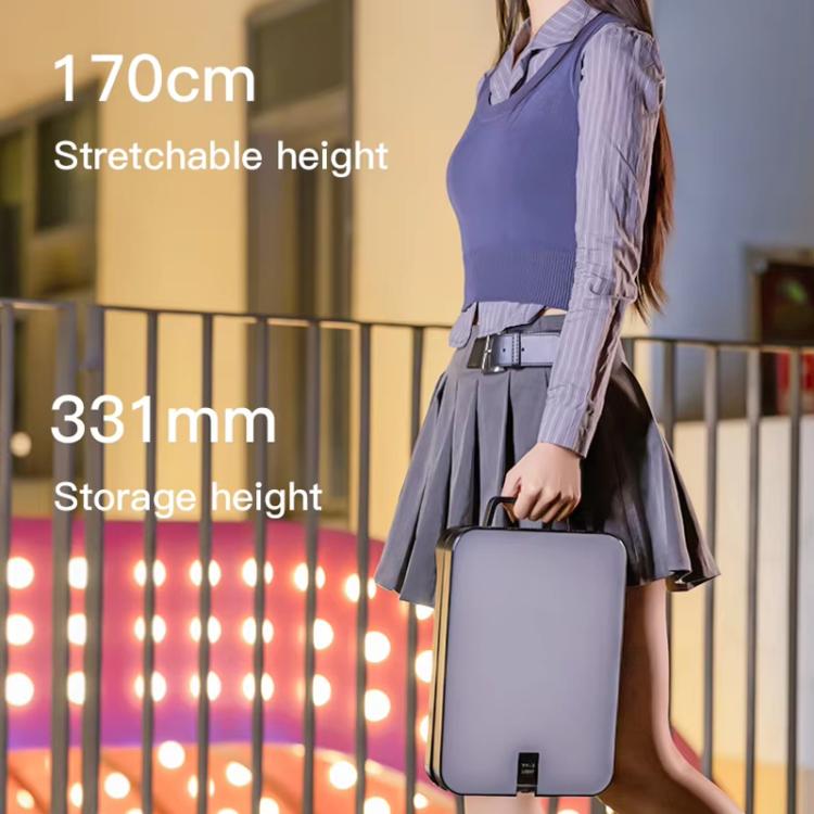 1.7m 14-Inch Suitcase Integrated Design Fill Light Foldable 3500-6000K Full-Screen Live Photography Video Light, YY-3