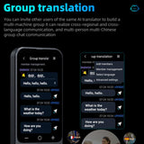 3.1-inch Screen Multilanguage AI Translator Device 139 Online/17 Offline Languages, Real-Time Voice/Photo/Text Translation, Z15W