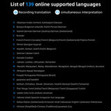 3.1-inch Screen Multilanguage AI Translator Device 139 Online/17 Offline Languages, Real-Time Voice/Photo/Text Translation, Z15W