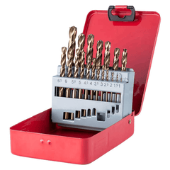 Drillpro 13/19/25 PCS HSS 1-13mm Drillpro M35 Bit Set Cobalt Twist Drill Bit - My Store