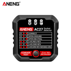 ANENG AC27 Smart Socket Tester EU/US Plug Polarity Phase Check Voltage Detector Test Electroscope Meter Circuit Breaker Finders - My Store