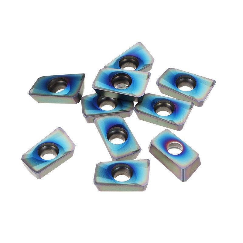 Drillpro 10pcs Blue Nano HRC52 APMT1604PDER NB7010 25R0.8 Carbide Inserts for Mill Cutter CNC Tool - My Store